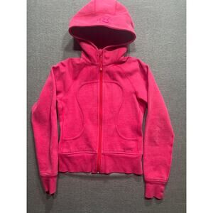 Lululemon Scuba Hoodie Full Zipper Color Pink Womens Size 4